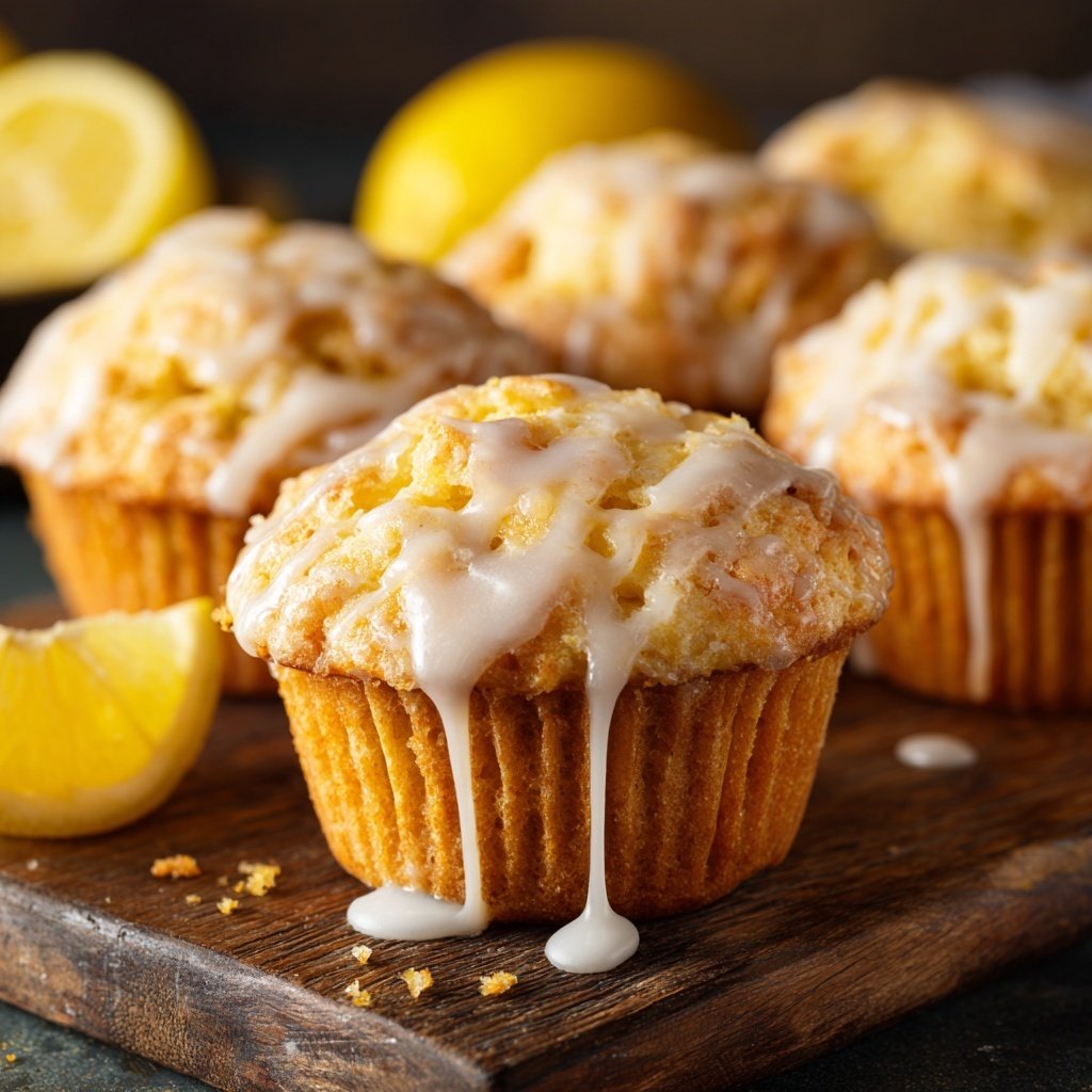 Soft Lemon Breakfast Muffins