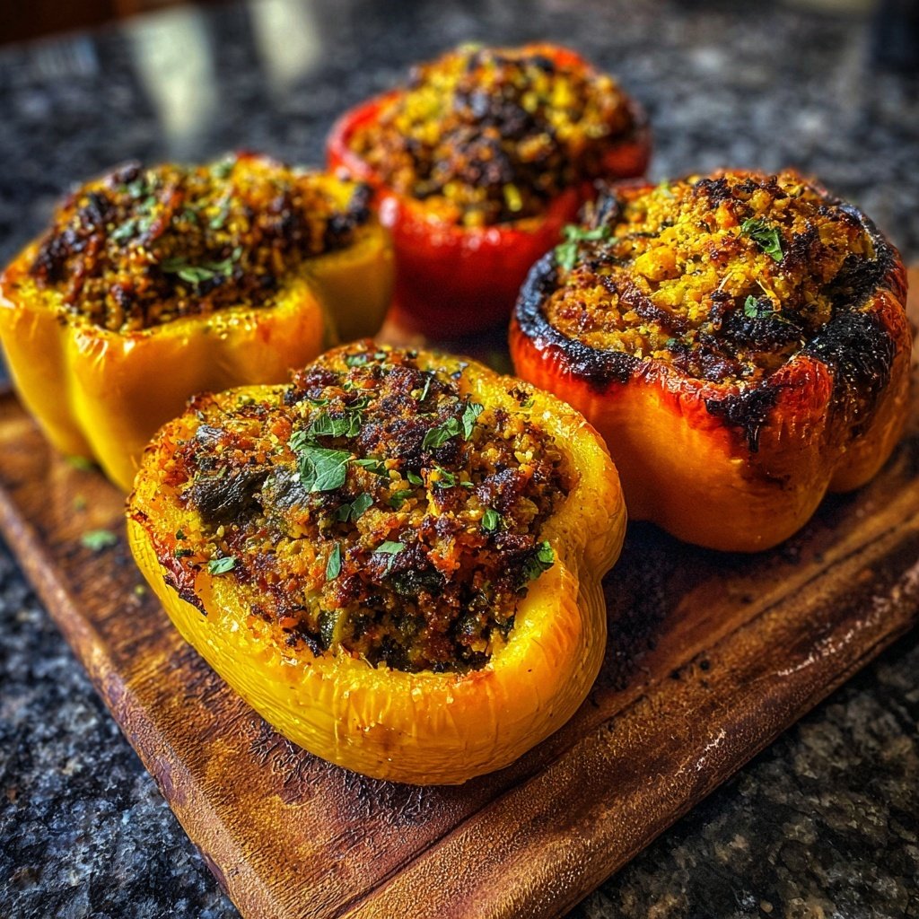 Roasted Stuffed Bell Peppers