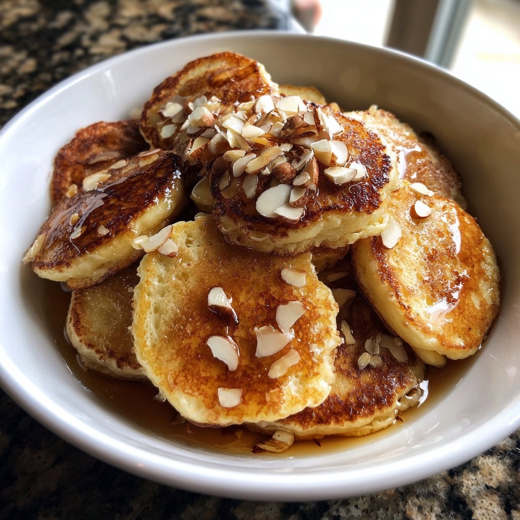Valentines Breakfast Vanilla Almond Pancakes