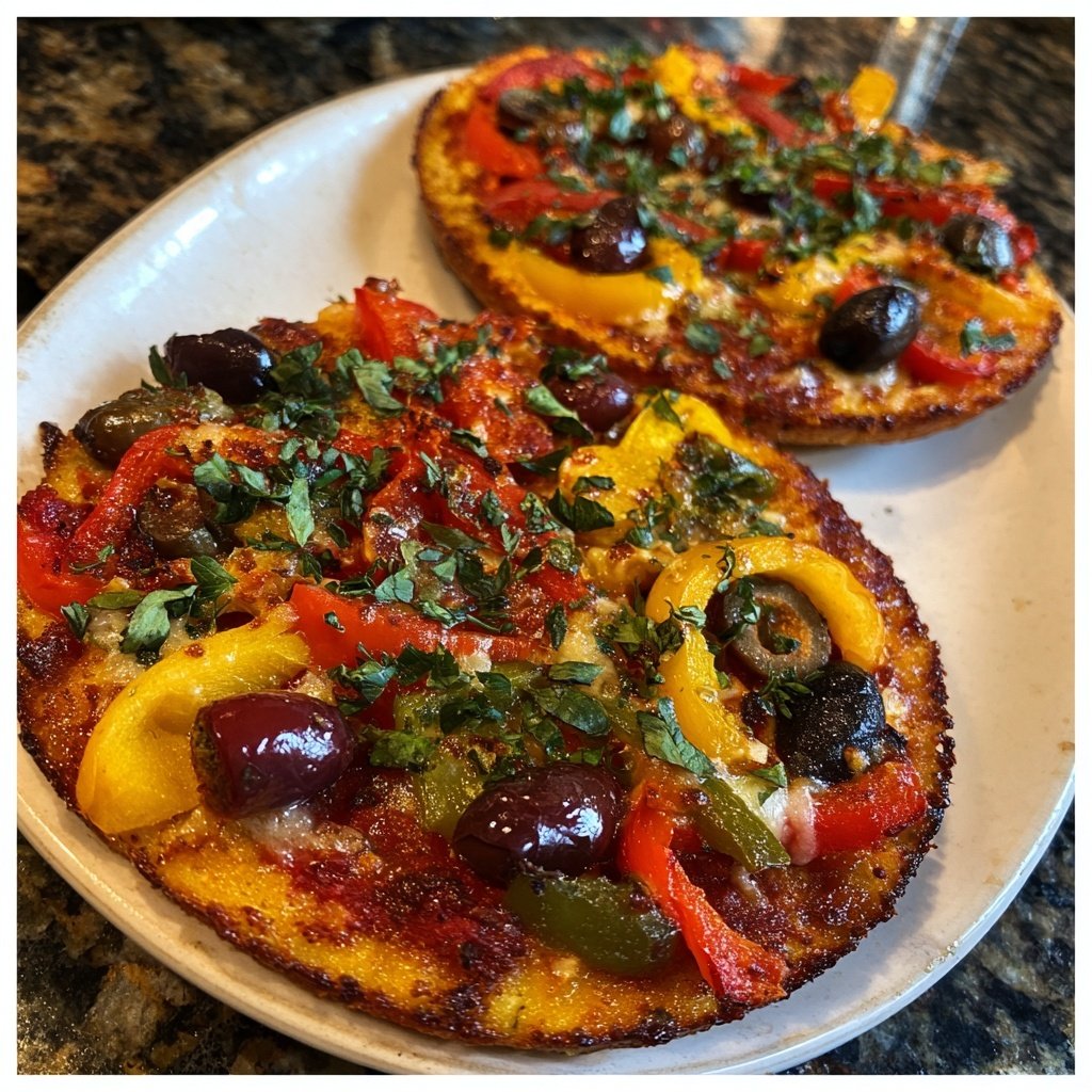 Super Bowl Mini Veggie Pizzas