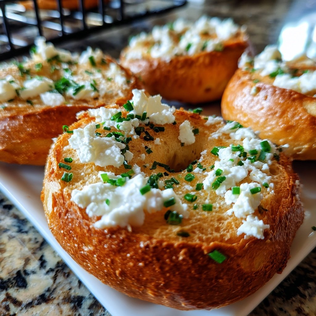 Protein Bagels With Cottage Cheese
