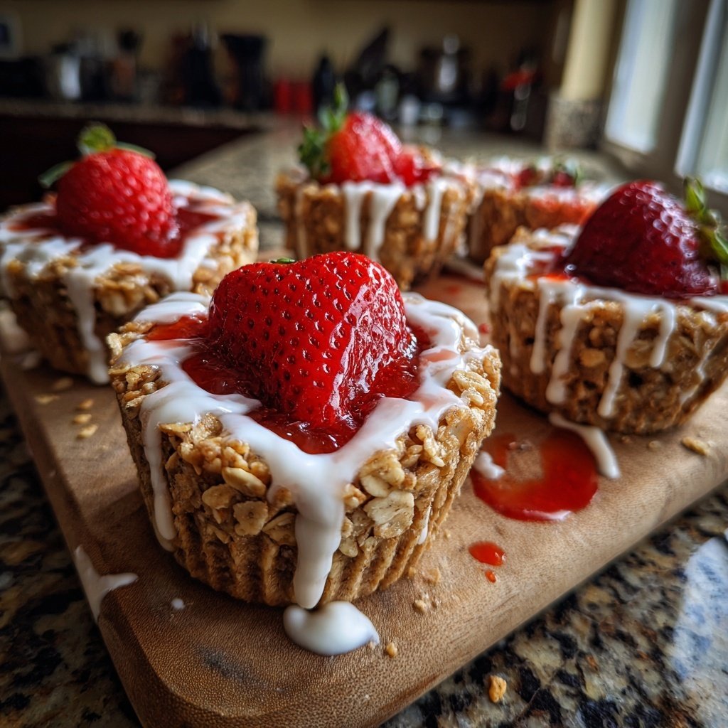 Valentines Snacks Strawberry Oat Cups