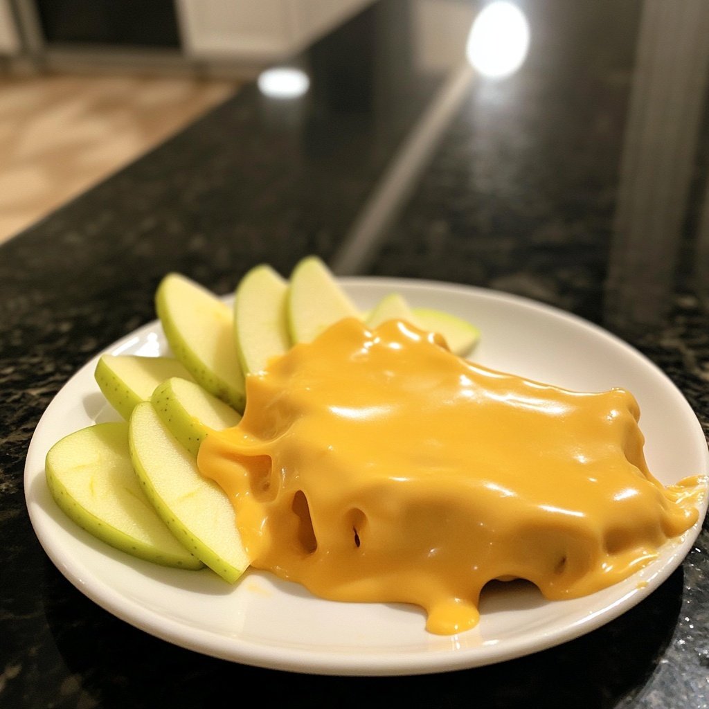 Fondue with Cheddar and Apple