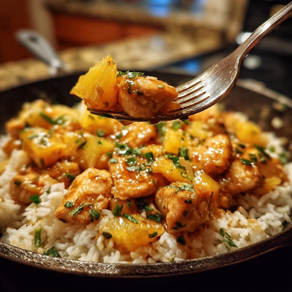 One Pan Pineapple Chicken And Rice