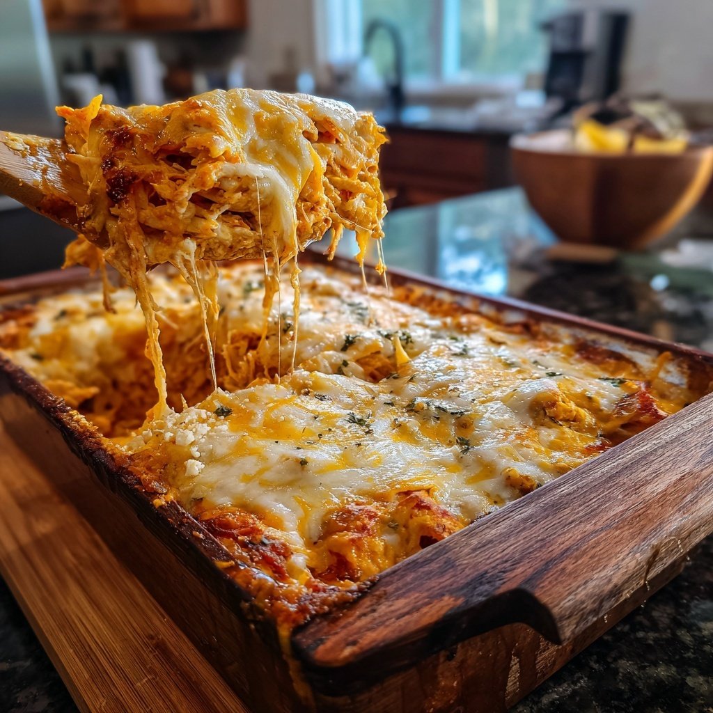 Shredded Chicken And Rice Enchilada Bake