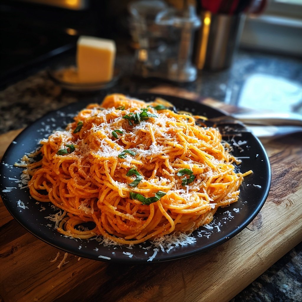 Angel Hair Pasta With Creamy Tomato Sauce
