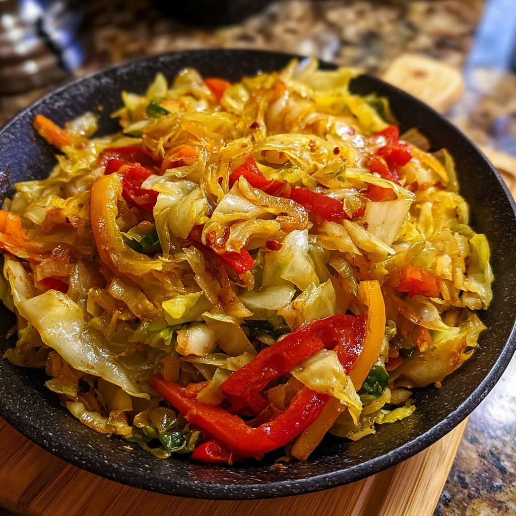 Jamaican Spiced Cabbage Stir Fry
