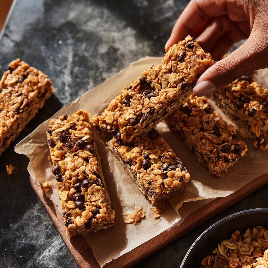 Healthy Snack No Bake Granola Bars
