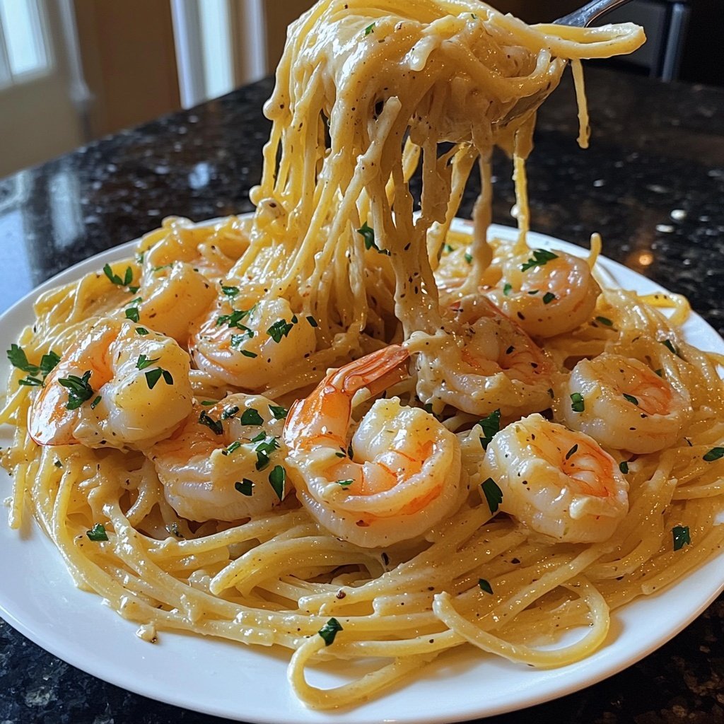 15-Minute Garlic Shrimp Pasta