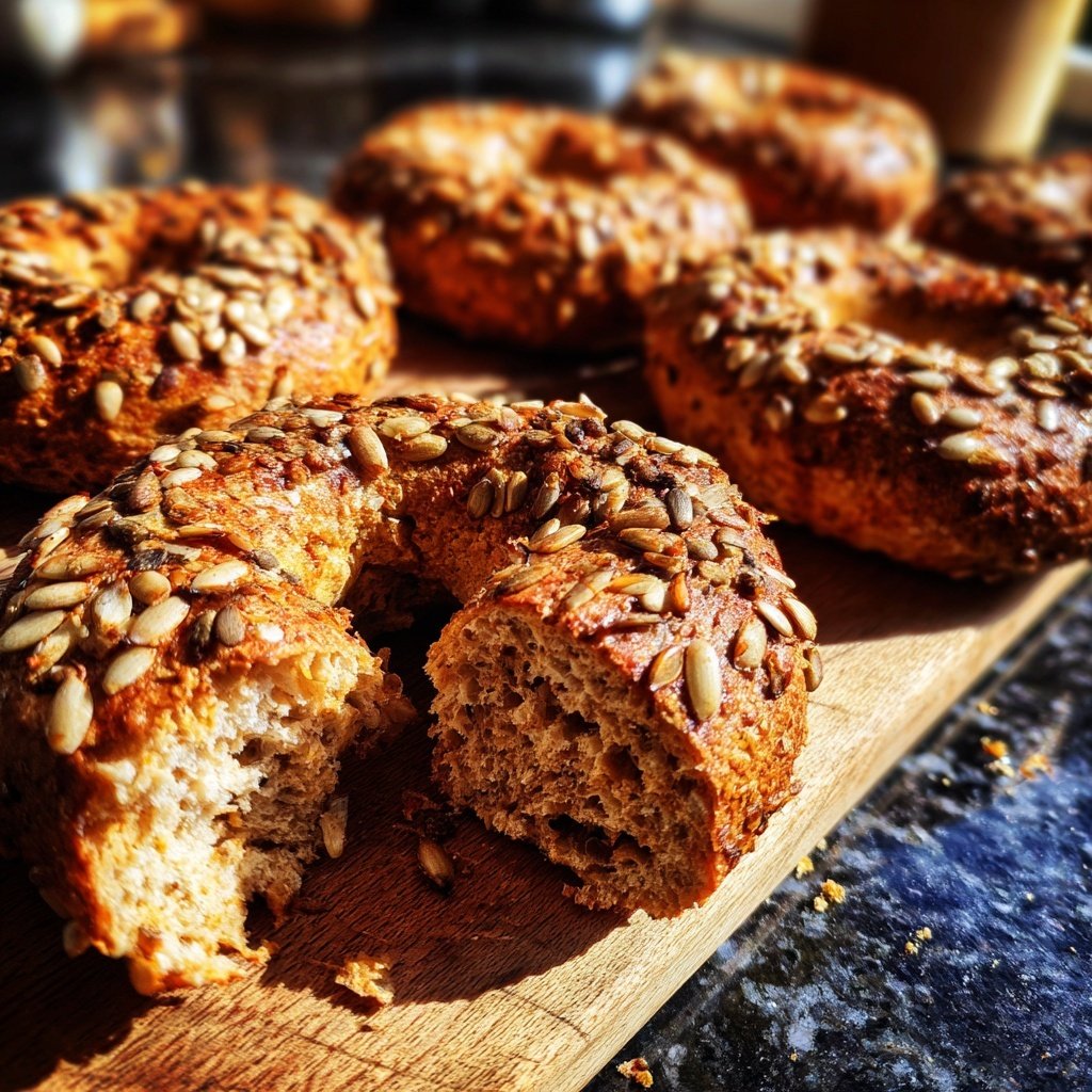 Protein Bagels With Sunflower Seeds