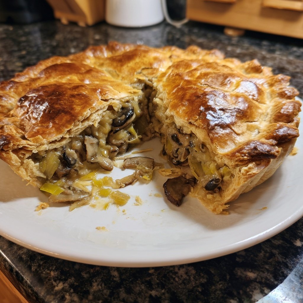 Sunday Mushroom and Leek Pie