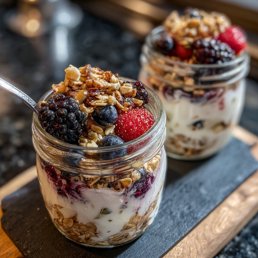 Berry Yogurt Oat Pots
