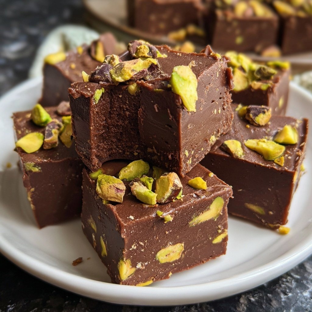 Chocolate Pistachio Fudge