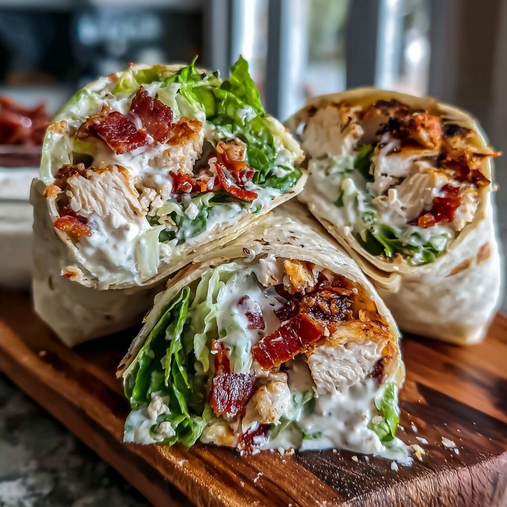 Easy Lunch Chicken Caesar Wrap