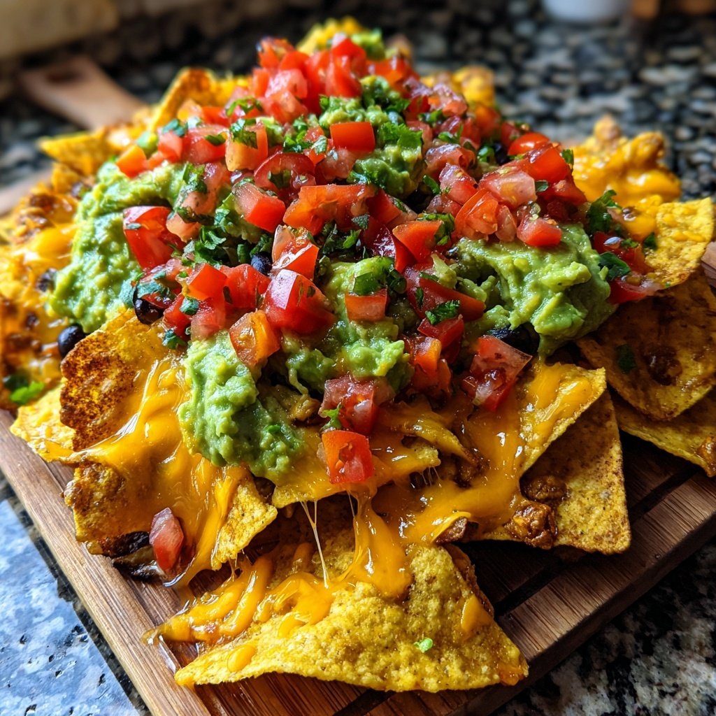 Super Bowl Appetizer Loaded Veggie Nachos