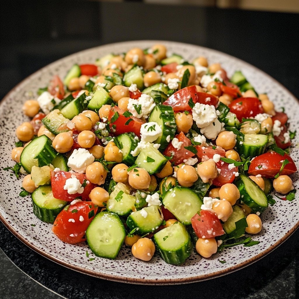 Healthy Lunch Mediterranean Chickpea Salad