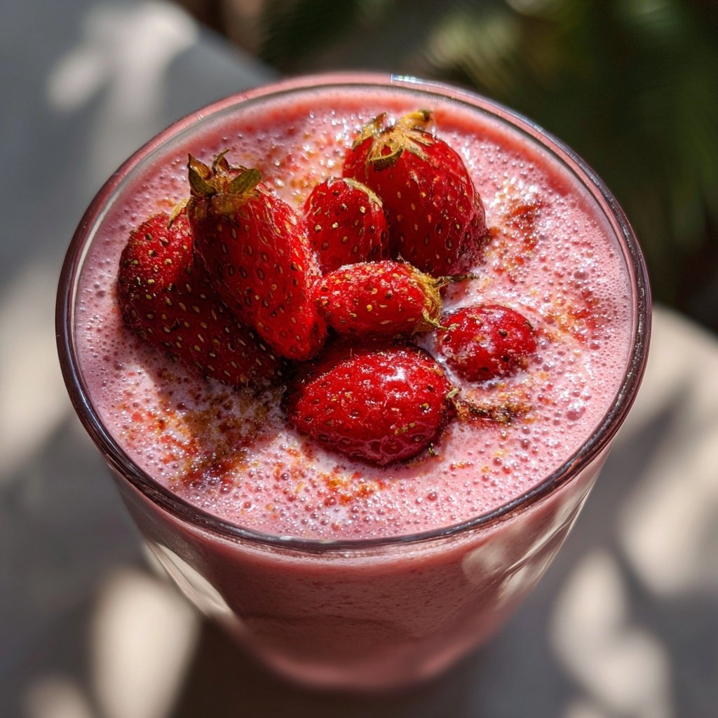 Strawberry Smoothie With Milk