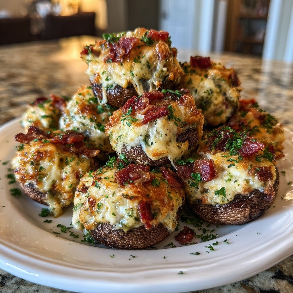 Super Bowl Stuffed Mushrooms